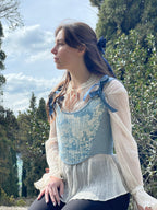 Corsetto in Toile de Jouy e Luxury Denim