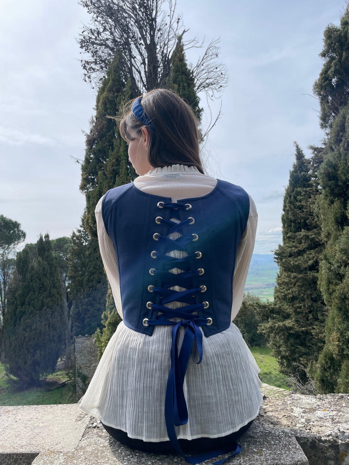 Corsetto in Toile de Jouy e Luxury Denim