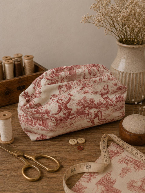 Borsa in cotone fantasia Toile de Jouy
