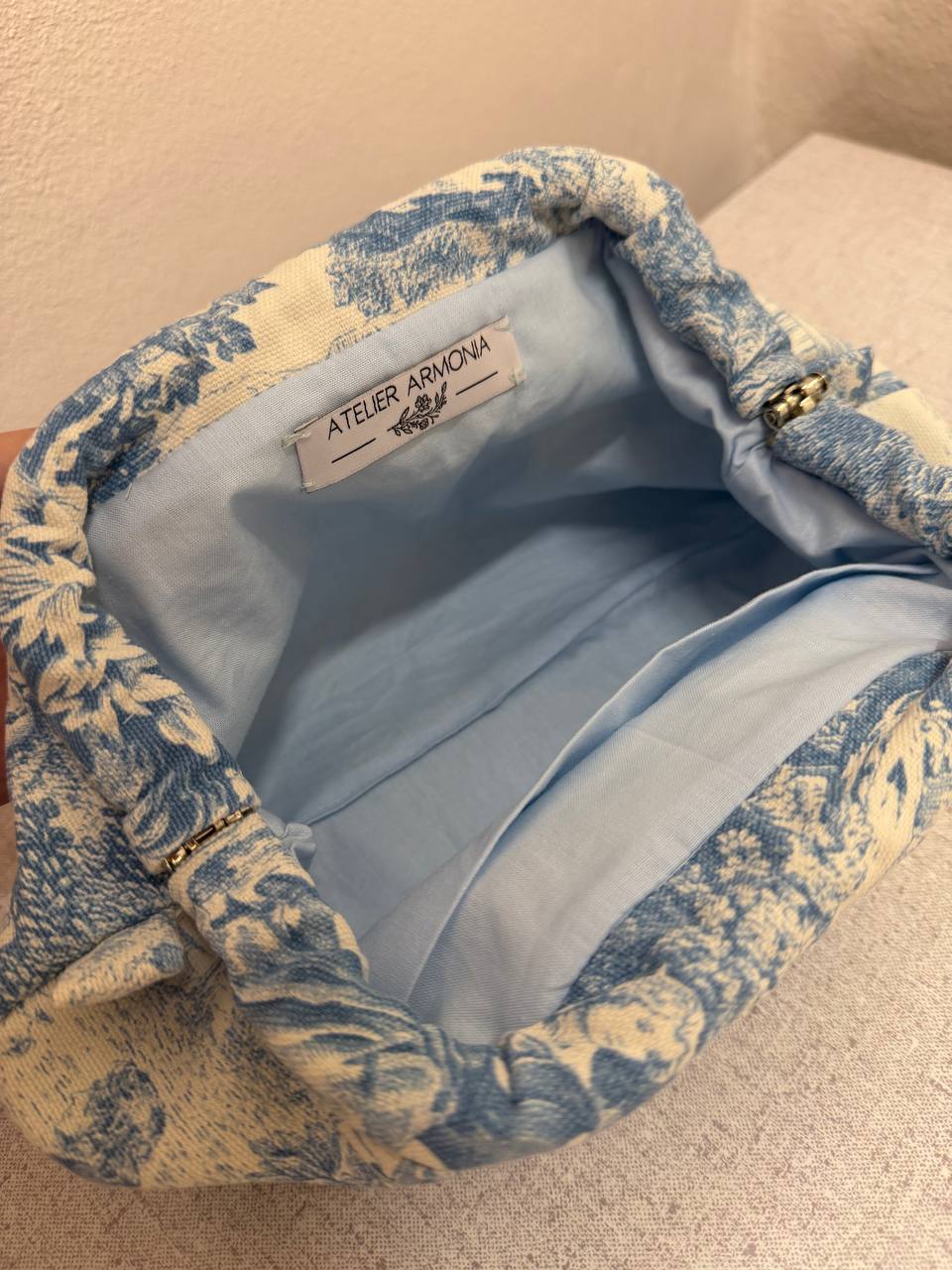 Borsa in cotone fantasia Toile de Jouy