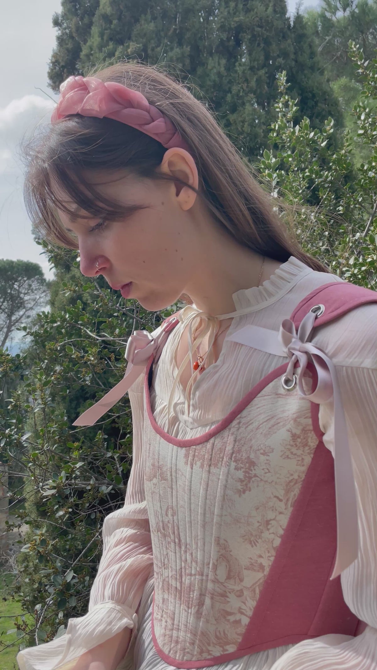 Corsetto in Toile de Jouy e Luxury Denim